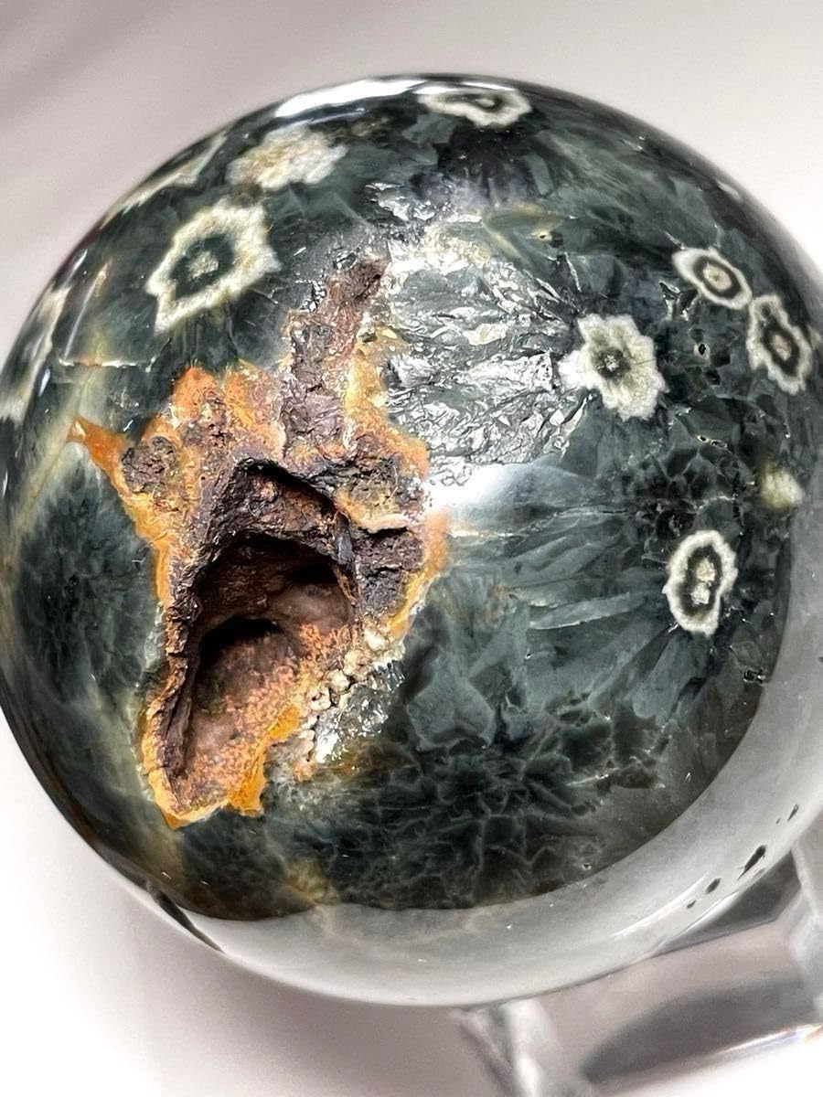 オーシャンジャスパー 大玉9cm スフィア 天然石 丸玉 パワーストーン オーシャンジャスパー 大玉9cm スフィア 天然石 丸玉